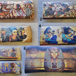 Einzigartige Hieroglyphen inspirierte Geldbörsen für ägyptische Enthusiasten - perfekte Geschenke für die Feiertage!