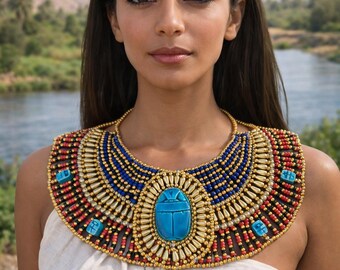 Collier Femme 5 Perles D'Hypersthène D'Égypte - Chaîne Acier Inoxydable - Marque A Bijoux - Fabriqué En France
