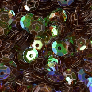 3/4/6mm green brown semi-clear cup iridescent sequins sheen round sequins/loose paillettes,wholesale sequins,shimmering sequin apparel