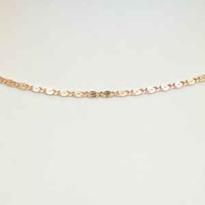 18K PVD Rose Gold Chain 19&quot; Inches Long 2.5mm Width 1mmThickness CG238