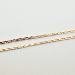 18K PVD Rose Gold Chain 17.5&quot; Inches Long 1mm width 1mm Thickness CG244