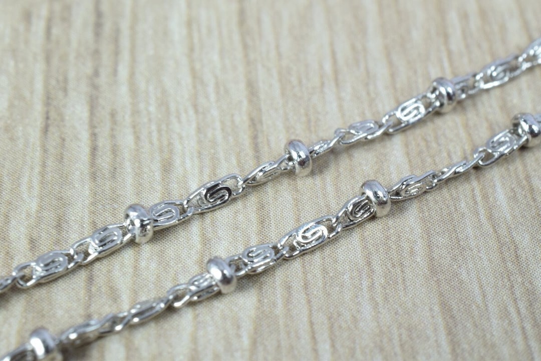 PVD Silver Chain 17.25
