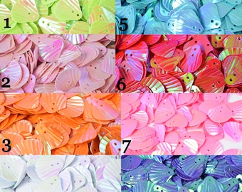 12mm iridescent multi tone sequins seashell shape/ beachy sequins/loose paillettes,wholesale shell ,shimmering sequin apparel,shoe decor