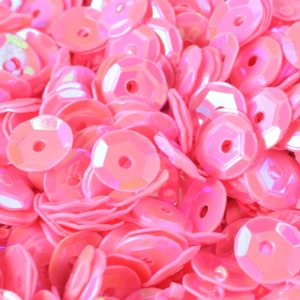 3/4/6mm bright baby pink cup iridescent sequins sheen round sequins/loose paillettes,wholesale sequins,shimmering sequin apparel