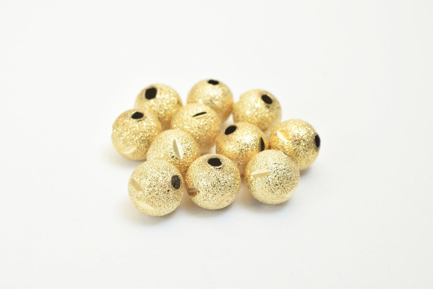 18K PVD ゴールド ビーズ サイズ 8 mm/10 mm スターダスト