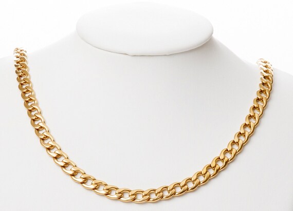 5mm 6mm PVD Gold Flat Cuban Chain 18kgf 14kgf Gfc090a gfc090b