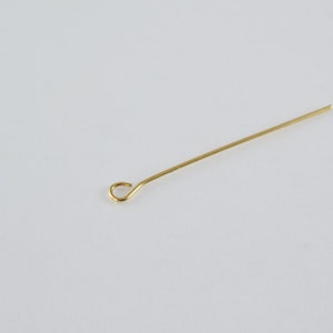 1.5&quot; inch eye pin PVD Gold 18k 37mm thickness 1mm gf6206