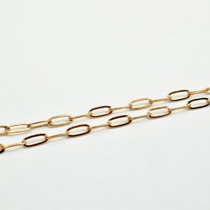18K PVD Rose Gold Chain 17.5&quot; Inches Long 2mm width 0.5mm Thickness CG246