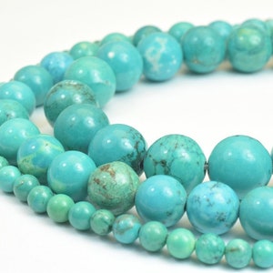 Synthetic green turquoise beads 6mm/8mm/10mm round turquoise healing stone chakra stones jewelry making