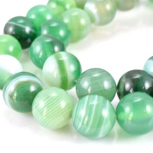 New gemstone agate stone beads 6mm,8mm,10mm green lace smooth agate round loose birthstone natural beads for jewelry making