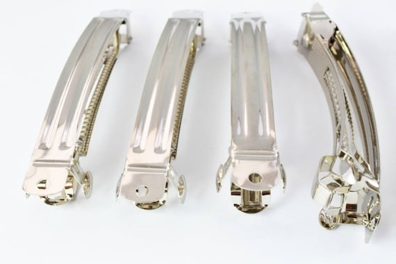 Darice Metal Hair Barrettes - Nickel/Silver Tone Auto-Clasp Clips In 40mm-70mm Sizes 5 thumbnail image