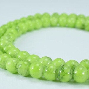 Two tone geen zwarte glas kralen rond 6mm glans ronde kralen voor sieraden maken item #789222045388
