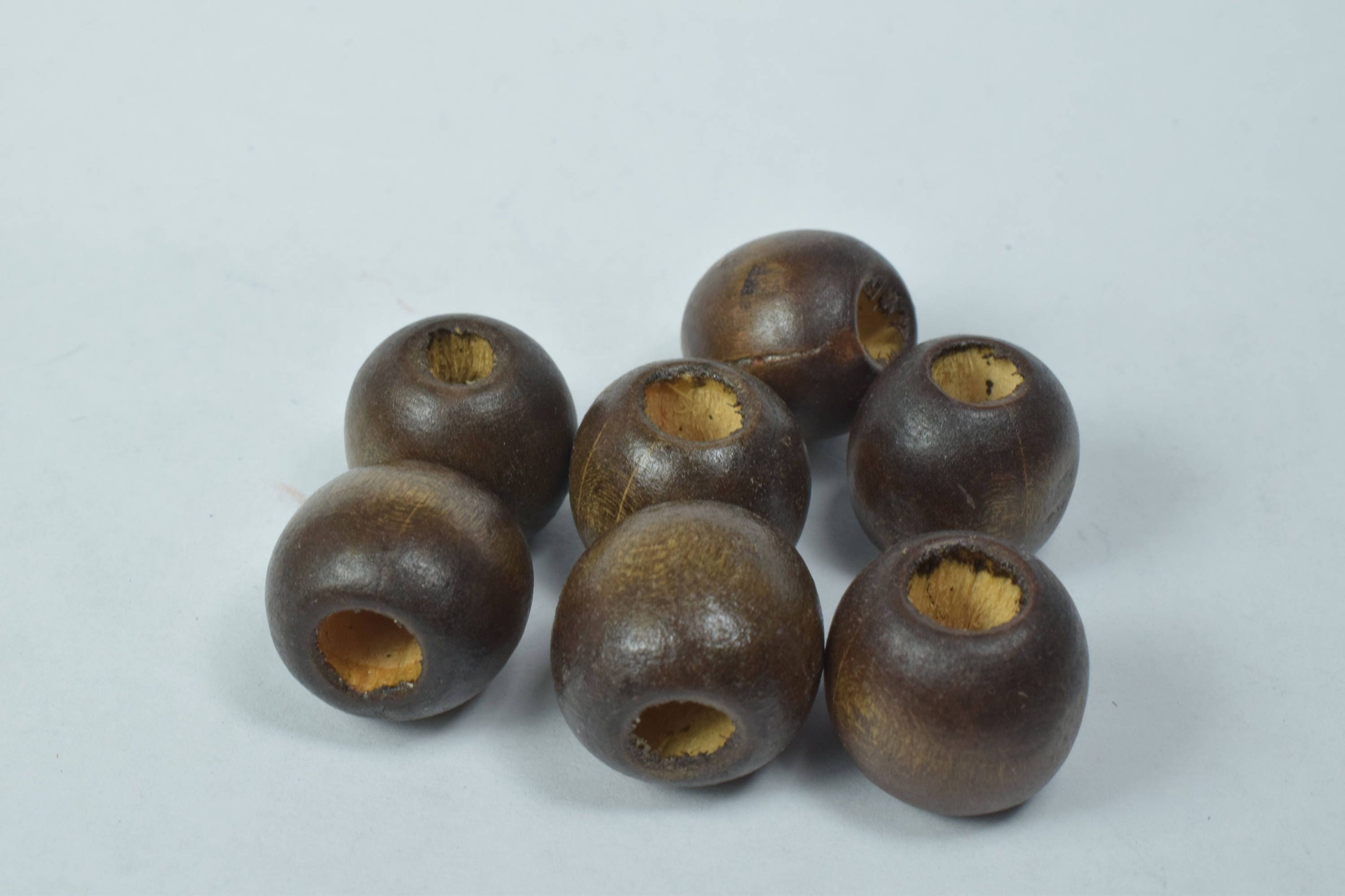 15mm Dark Chocolate Round Large Hole Wooden Beads Wooden - Etsy