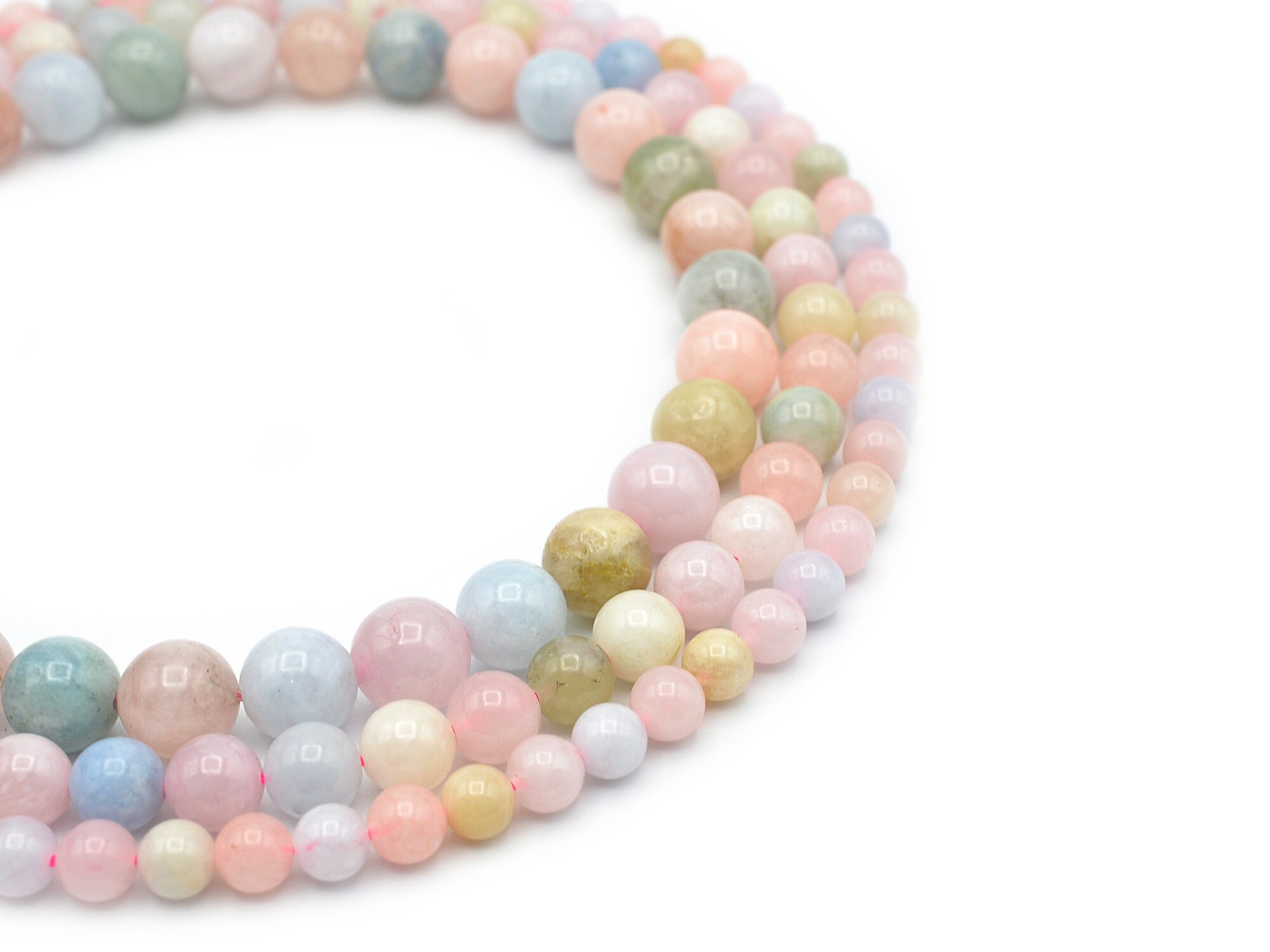 Perline Di Pietra Preziosa Di Morganite Naturale Da 6 Mm, 8 Mm E