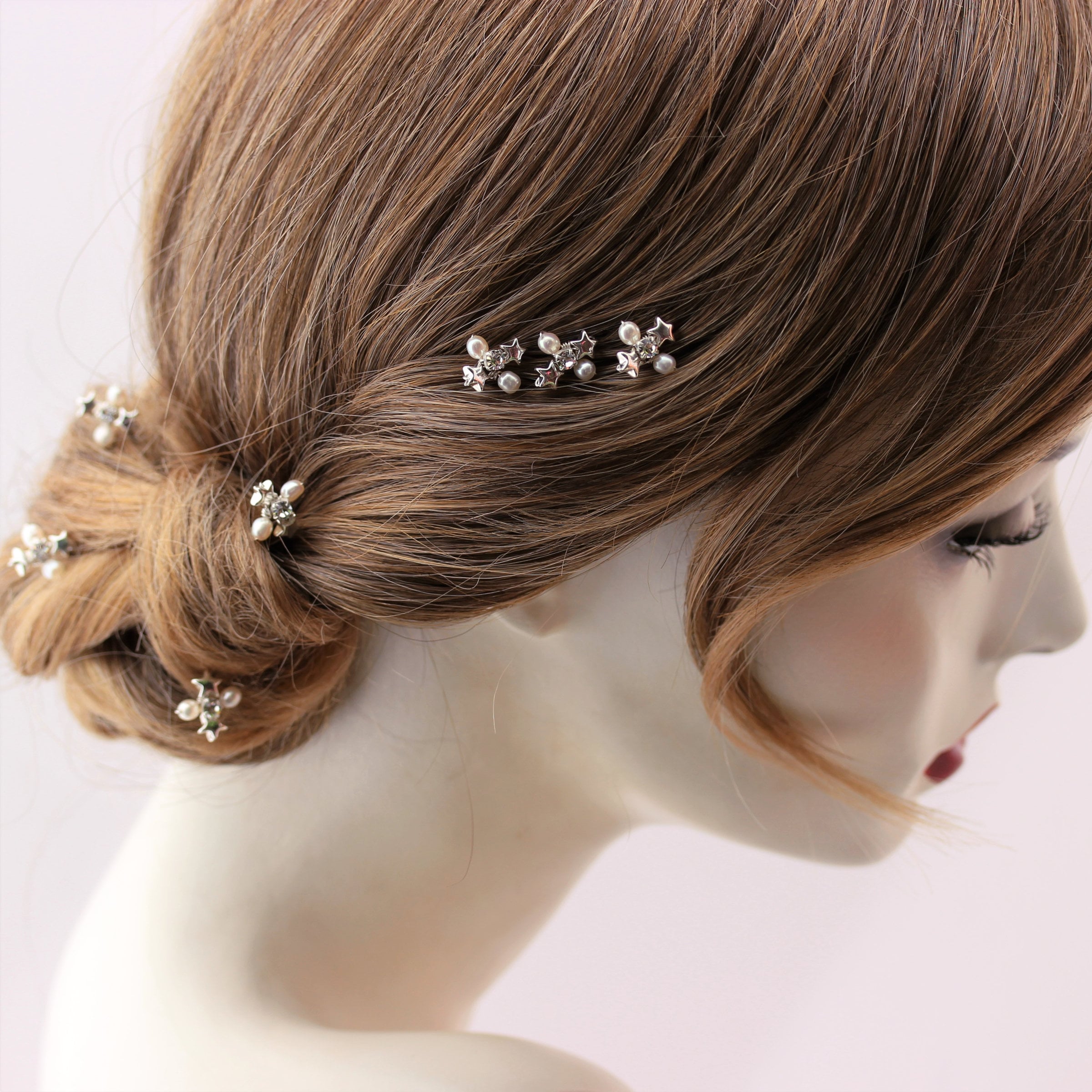 Star Hair Pins Silver or Gold, Star Wedding Hair Accessory  display picture 2