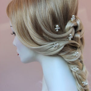 Pearl Hair Pins Classic Pearl Wedding Hair Pins for Bride or Bridesmaid, Bridal Hair Accessory or Evening Wear Prom image 2