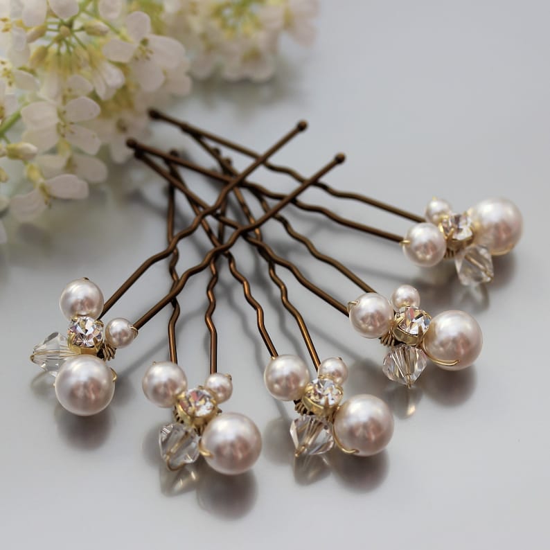 Pearl Hair Pins Classic Pearl Wedding Hair Pins for Bride or Etsy UK