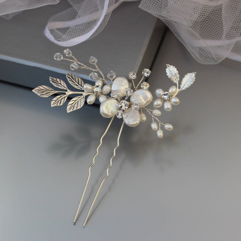 Wedding Hair Pins Flower Hair Pin Woodland Flower Hair Pins Etsy