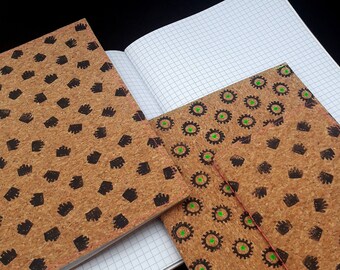 A5 NOTEPADS - hand printed Cork