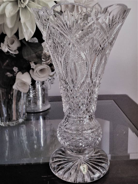 House Of Waterford Dunbrody Abbey Crystal Vase Limited Etsy