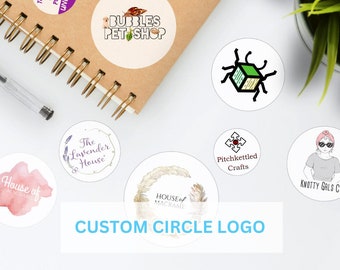 Custom Printed Logo Stickers for Businesses, Own Logo Printed onto Stickers, Customised Circle Stickers, Personalised Business Labels