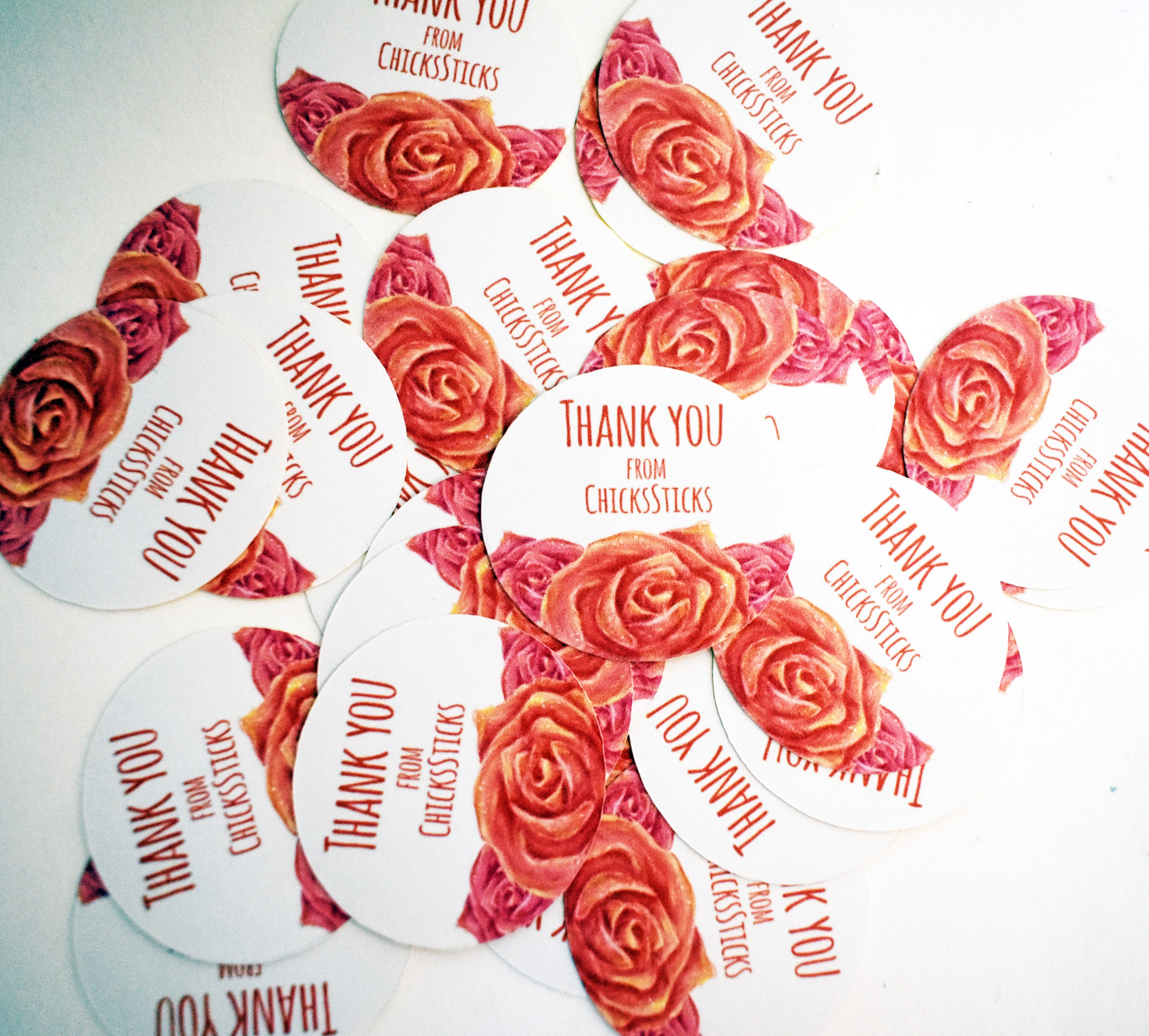 Custom Thank You Stickers Custom Stickers Thank You Etsy Canada