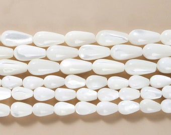 Natural MOP Shell Pearls Teardrop Shape beads,Shell Pearls beads Wholesale Supply,one strand 15"