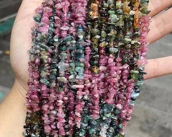 3-5mm Natural Genuine Tourmaline Chip Nugget Beads,Wholesale Loose Beads Supply,one strand 15",Tourmaline Beads
