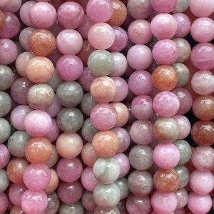 6mm 8mm 10mm Colorful  jade smooth round Loose Beads,Jade DIY Beads Supply, 15&quot; per strand