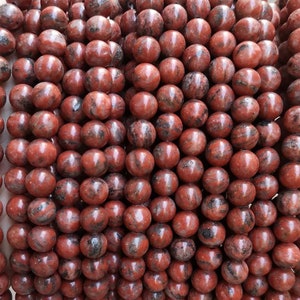 Natural Red Seasame Jasper Smooth And Round Beads,4mm 6mm 8mm 10mm 12mm Red Jasper Beads Wholesale Supply,one strand 15&quot;