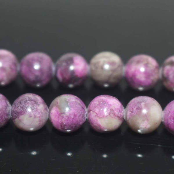 Sugilite beads,Purple dragonshard beads,4mm 6mm 8mm 10mm 12mm 14mm Smooth Round Beads,one strand 15",Purple Sugilite Crystal Gemstone beads