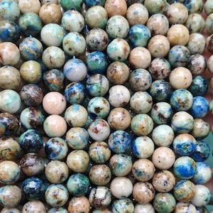 Natural AA Chrysocolla Smooth Round Beads,4mm 6mm 8mm 10mm 12mm Lapis lazuli Beads Wholesale Supply,one strand 15&quot;