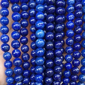 Natural AAA Lapis Lazuli Suaves Cuentas Redondas,4mm 6mm 8mm 10mm 12mm Lapis Lazuli Abalorios Al Por Mayor, una hebra 15"