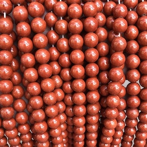 Natural AAA Red Jasper Smooth And Round Beads,4mm 6mm 8mm 10mm 12mm Red Jasper Beads Wholesale Supply,one strand 15&quot;