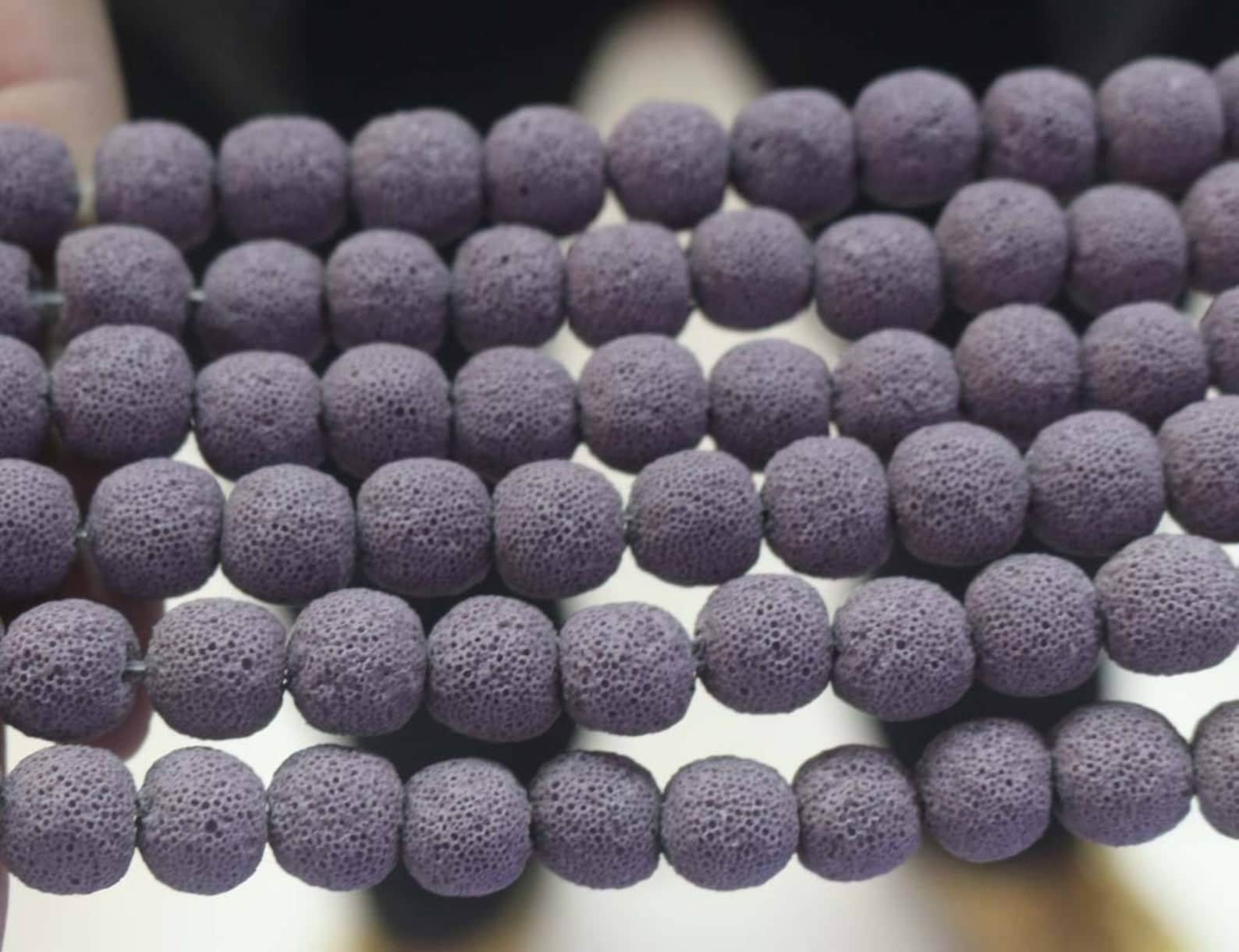 Matte Purple Lava Volcanic Rock Round beadsWholesale lava Etsy