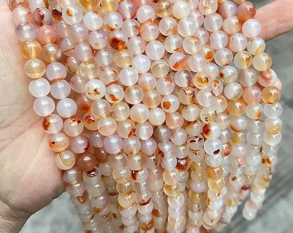 Natural Red Glass Agate Smooth Round Beads,4mm 6mm 8mm 10mm 12mm