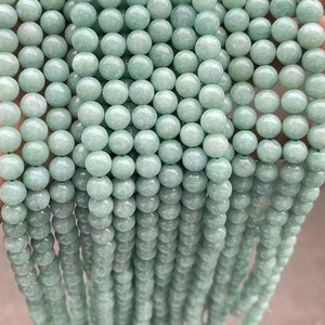 Natural Jade Smooth Round  Beads,4mm -10mm Jadeite beads wholesale supply,one strand 15"