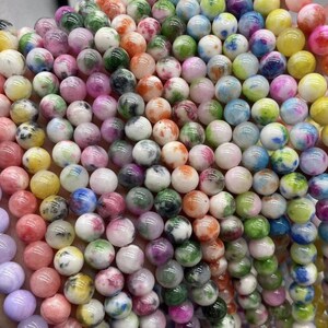28 cores contas de jade naturais lisas e redondas, 6mm 8mm 10mm 12mm contas soltas de jade fornecimento por atacado, um fio 15&quot;,28 cores para selecionar