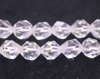 Natural AA Faceted Crystal Quartz Nugget Beads,Faceted Quartz beads,6mm 8mm 10mm 12mm Star Cut Faceted beads,one strand 15"