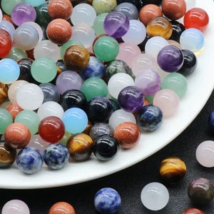 50 beads Natural No Drilled Hole Gemstone Beads.Jewelry Making No Holes Loose Beads Wholesale supply
