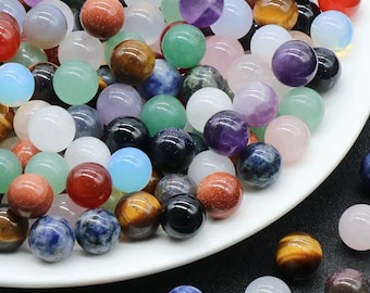 50 beads Natural No Drilled Hole Gemstone Beads.Jewelry Making No Holes Loose Beads Wholesale supply