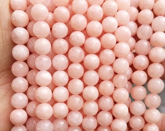 Natural Pink Morganite Gemstone Smooth Round Beads,6mm 8mm 10mm Morganite Beads Wholesale Supply,one strand 15"