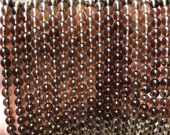 Perline Di Quarzo Fumé Naturale, Lisce, Rotonde, Da 3,5 Mm A 4 Mm - Foto 8