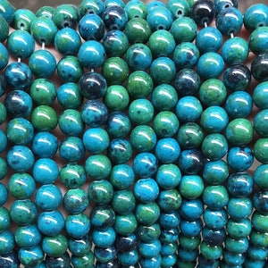 Synthetic Chrysocolla Smooth Round Beads,4mm 6mm 8mm 10mm 12mm Lapis lazuli Beads Wholesale Supply,one strand 15&quot;