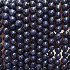 Natural Blue Goldstone Round Beads,4mm 6mm 8mm 10mm 12mm Blue Goldstone beads Wholesale Supply,one strand 15&quot;