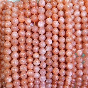 Natural AAAA Moonstone Smooth Round Beads,4mm 6mm 8mm 10mm 12mm Sunstone Beads Wholesale Supply,one strand 15"