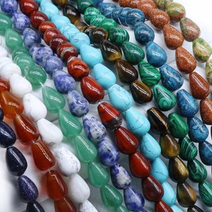 6x9mm 8x12mm 10x14mm Natural Teardrop Shape Gemstone Beads,Straight hole Water droplets shape Gemstone Loose Beads Supply,one strand 15&quot;