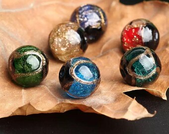 8mm-20mm Colored Glaze Round Beads,Glass Beads,Glaze Beads,Necklacec Pendants Accessories,50 beads