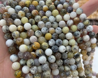 Natural Yellow Opal Gemstone Smooth And Round Beads,6mm 8mm 10mm Opal Beads Wholesale Supply,one strand 15"
