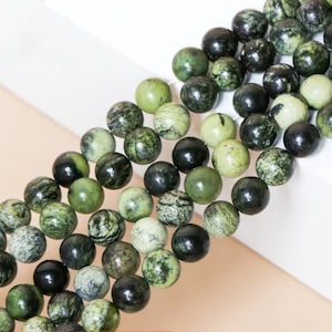 Natural Grass Green Turquoise Smooth Round Beads,Natural  Turquoise Beads,6mm 8mm 10mm Natural beads,one strand 15&quot;,Turquoise